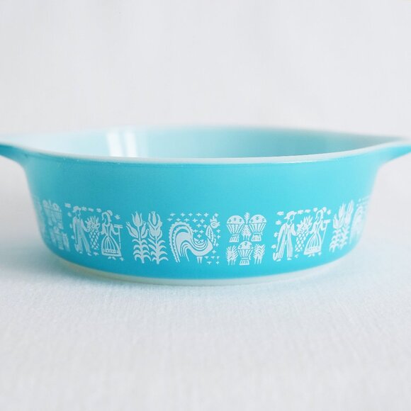 2 x Pyrex Butterprint Casserole 471 & 472 NO LIDS - Picture 1 of 12